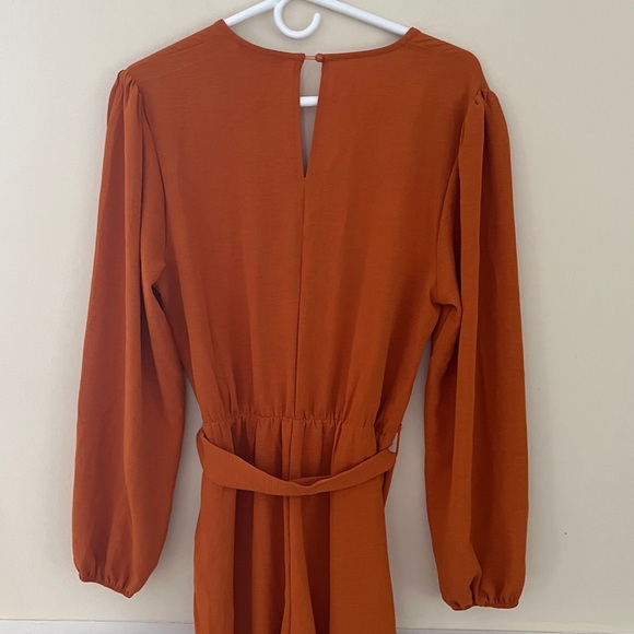 PRETTYGARDEN Rust Orange Long Sleeve Jumpsuit M NWOT - Picture 11 of 13